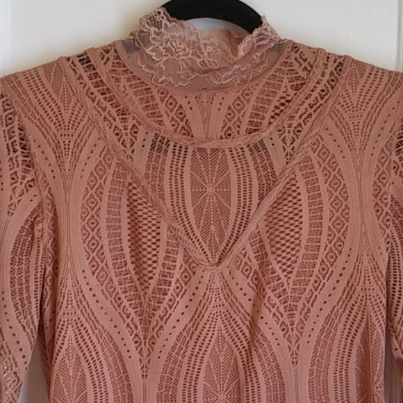 Free People Lace Mock Neck Top - Picture 5 of 5